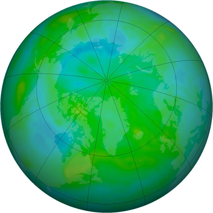 Arctic ozone map for 19 August 2008